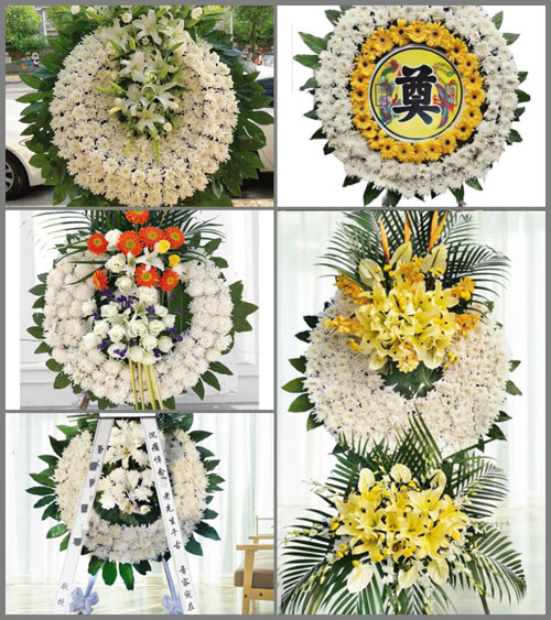 湖北黄冈市黄梅县停前镇江榜村花圈速递